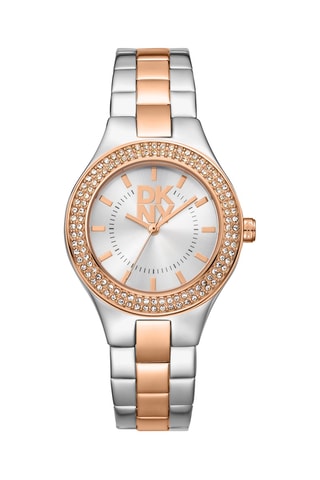 Montre à quartz - Argenté et doré rose