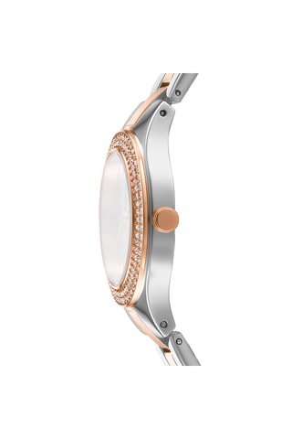 Montre à quartz - Argenté et doré rose