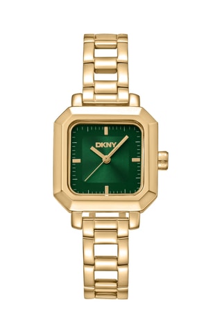 Montre à quartz en acier - Doré et vert