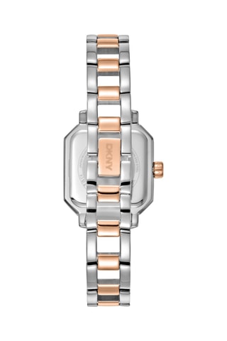 Montre à quartz en acier - Argenté et doré rose