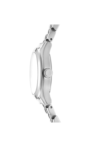 Montre à quartz en acier - Argenté et noir