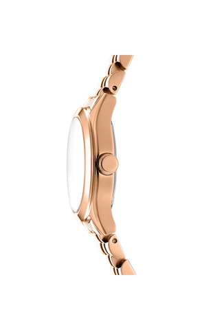 Montre à quartz en acier - Doré rose