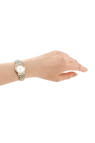Montre à quartz en acier - Argenté et doré