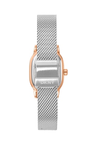Montre à quartz en acier et doré à l'or rose