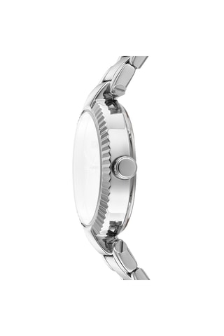 Montre à quartz en acier - Argenté et noir
