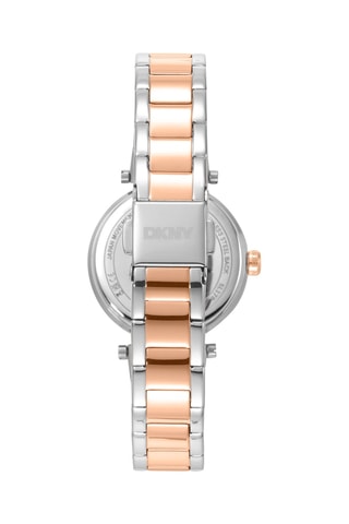 Montre à quartz en acier - Argenté et doré rose