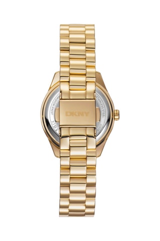 Montre à quartz en acier Logo - Doré et blanc