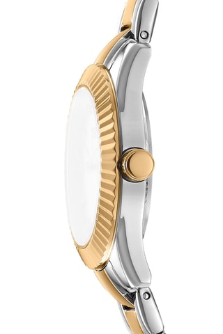 Montre à quartz en acier - Doré et argenté