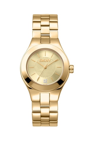 Montre à quartz en acier - Doré