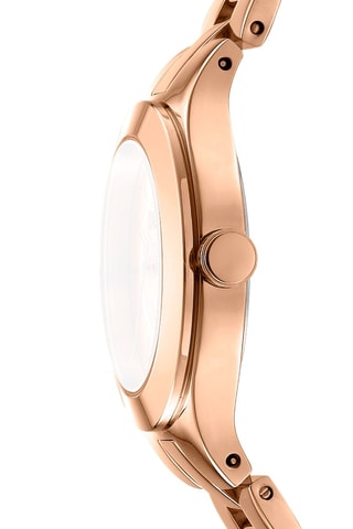 Montre à quartz en acier - Doré rose