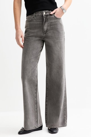 Jeans wide legs - Grigio