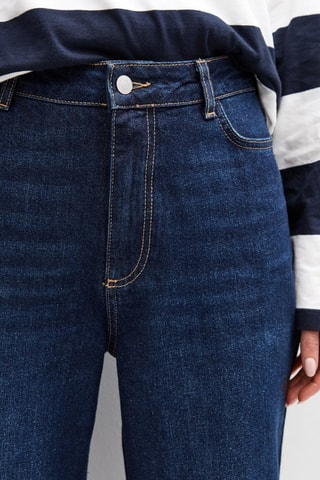 Jeans wide legs a vita alta - Blu scuro