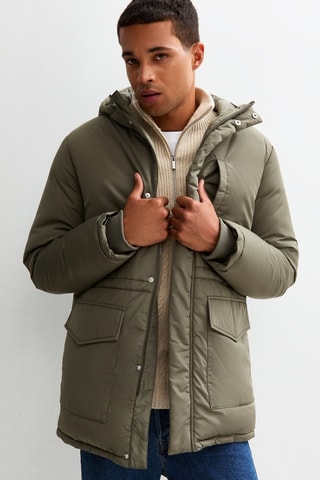 Parka con cappuccio - Kaki