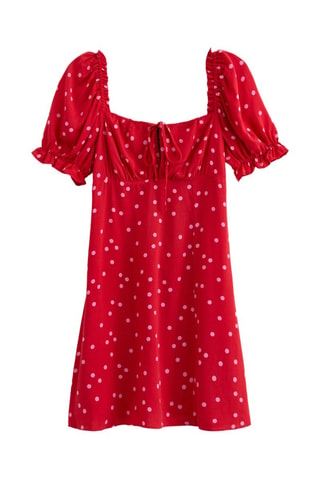 Jurk met Ruches - Rood