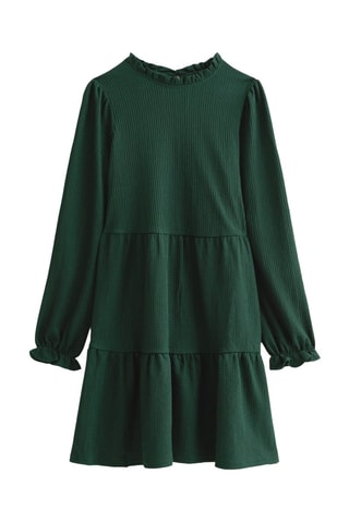 Abito con volant - Verde scuro