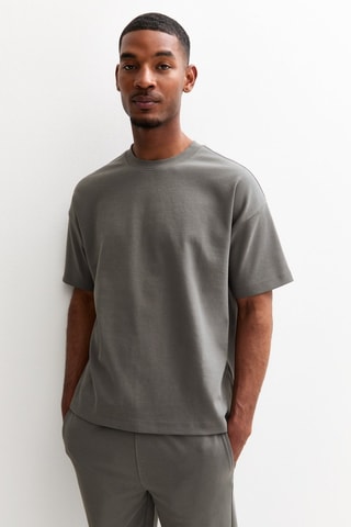 T-shirt boxy - Grigio