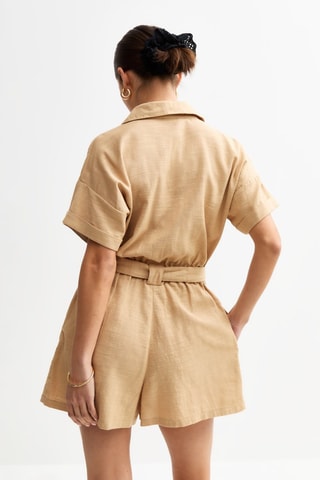 Tuta corta relaxed - Beige