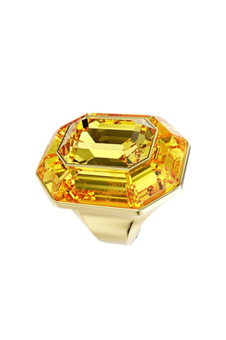 Anillo con cristales Swarovski - Chapado en oro amarillo
