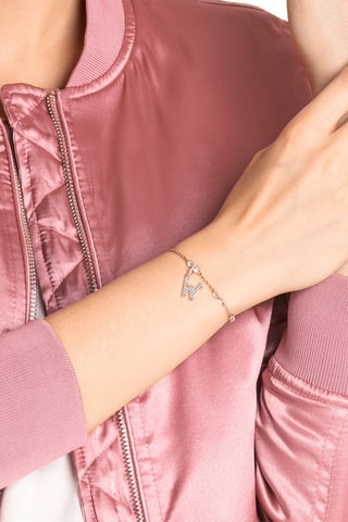 Charm colgante con cristales Swarovski Swa Remix W - Rosa dorado
