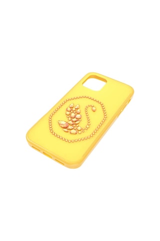 Carcasa iPhone 12/12 Pro con cristales Swarovski Cygne - Amarillo