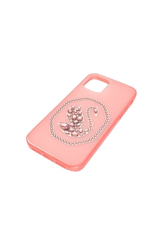 Carcasa iPhone 12/12 Pro con cristales Swarovski Cygne - Rosa pastel