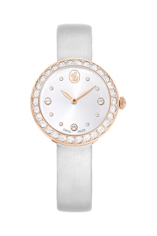Reloj de cuarzo de piel Matrix Tenis - Bañado en oro rosa