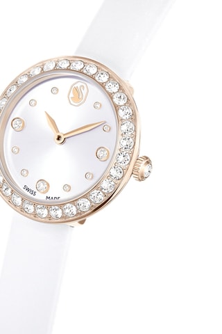 Reloj de cuarzo de piel Matrix Tenis - Bañado en oro rosa