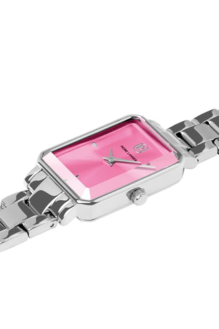 Reloj de cuarzo de acero - Plateado y rosa