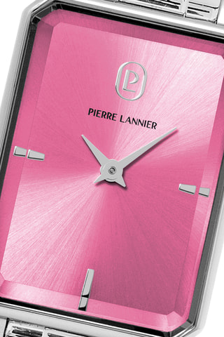 Reloj de cuarzo de acero - Plateado y rosa