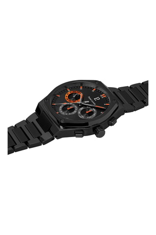Reloj de cuarzo de acero - Negro
