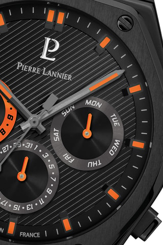 Reloj de cuarzo de acero - Negro
