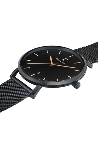 Reloj de cuarzo de acero Echo - Negro