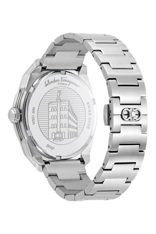 Reloj de cuarzo de acero - Plateado