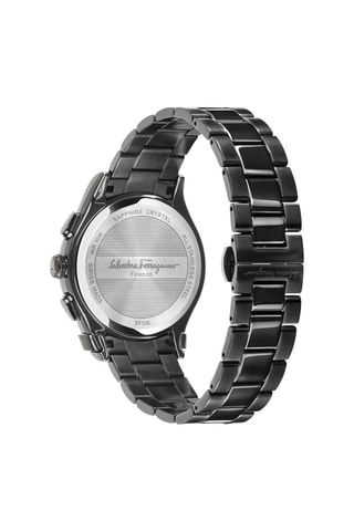 Reloj de cuarzo de acero - Cronógrafo - Gris y azul marino