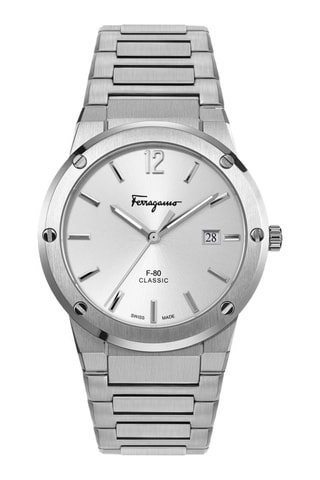 Reloj de cuarzo de acero - Plateado
