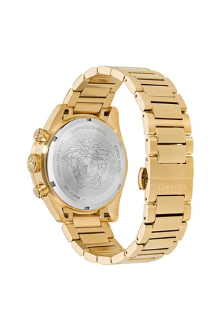 Reloj de cuarzo de acero - Cronógrafo - Dorado y negro