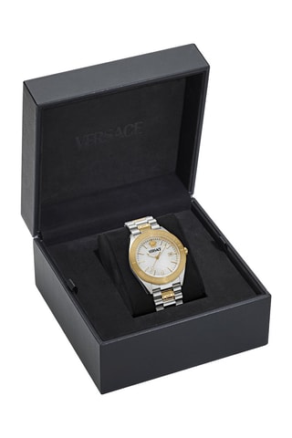 Reloj de cuarzo de acero - Plateado y dorado