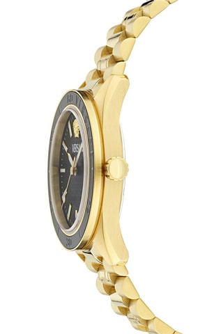 Reloj de cuarzo de acero - Dorado y negro