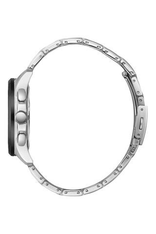 Reloj de metal - Cronógrafo - Plateado y negro