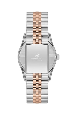 Reloj de cuarzo de acero - Plateado y rosa dorado