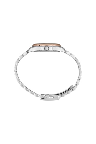 Reloj de cuarzo de acero - Plateado y rosa dorado