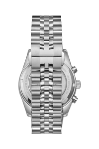 Reloj de cuarzo de acero - GMT - Plateado y azul