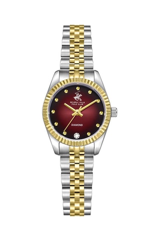 Reloj de cuarzo de acero - Plateado y dorado
