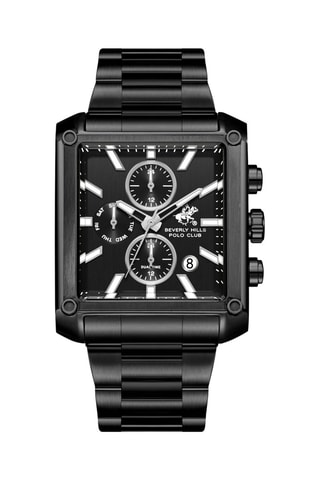 Reloj de metal - Cronógrafo - Negro