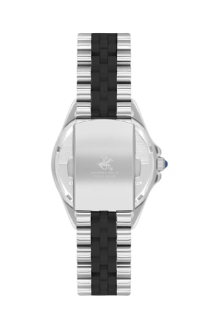Reloj de cerámica - Taquímetro - Plateado y negro