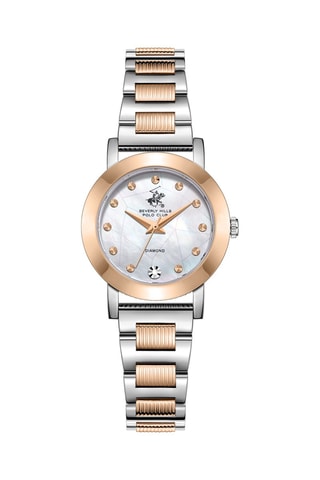 Reloj bañado en oro rosa - Plateado y dorado