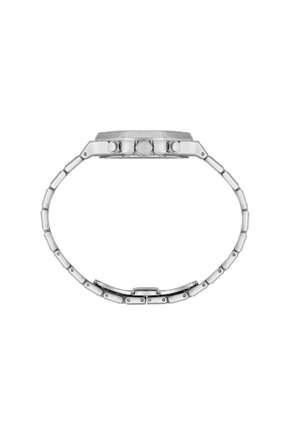 Reloj de cuarzo de acero - GMT - Plateado y verde