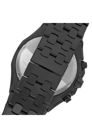 Reloj de cuarzo de acero - Negro