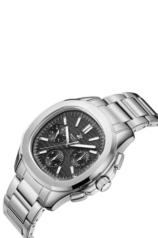 Reloj de cuarzo de acero - Plateado y negro