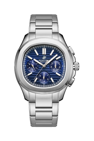 Reloj de cuarzo de acero - Plateado y azul